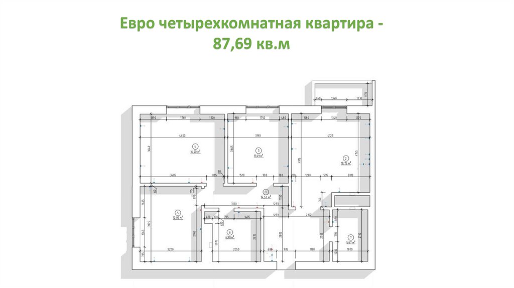 Дизайн проект квартиры 87 кв м