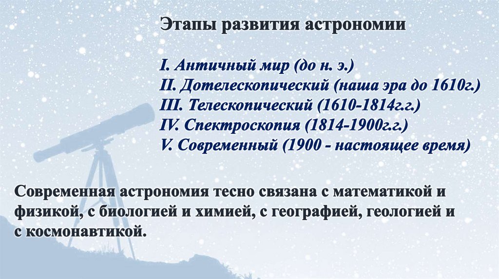 Этапы астрономии. Этапы развития астрономии. Этапы развития астраномии