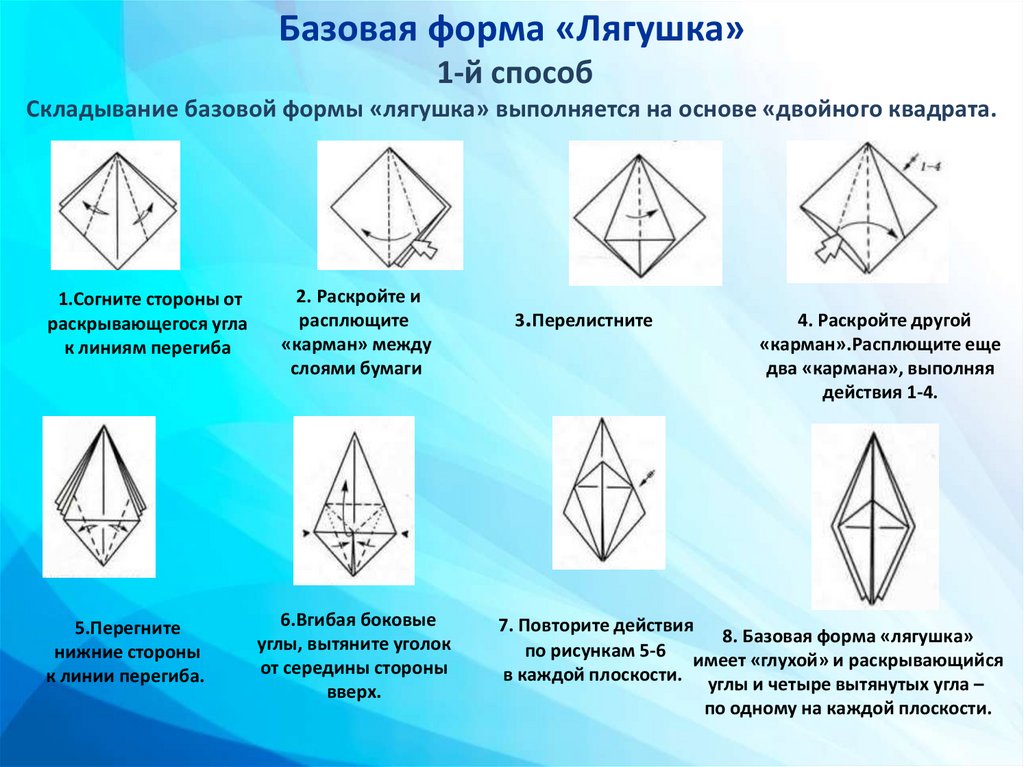 Как сделать оригами квадрат из бумаги