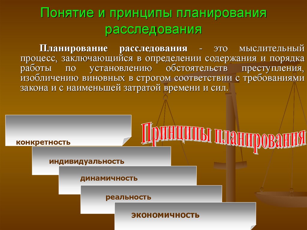 Понятие расследования