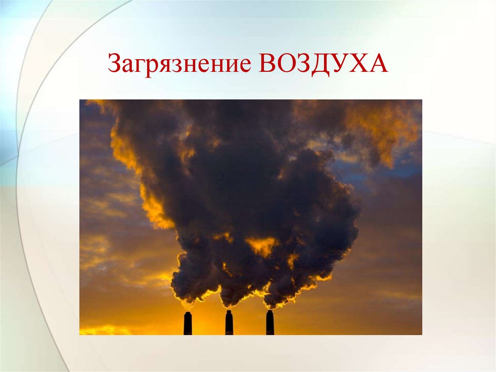 Загрязнение окружающей среды и здоровье человека презентация