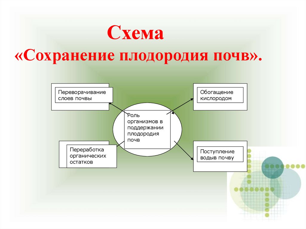 Образовании и повышении плодородия