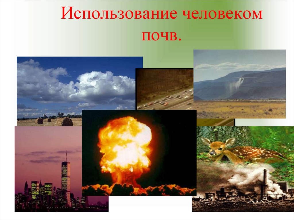 Использование человеком почв.