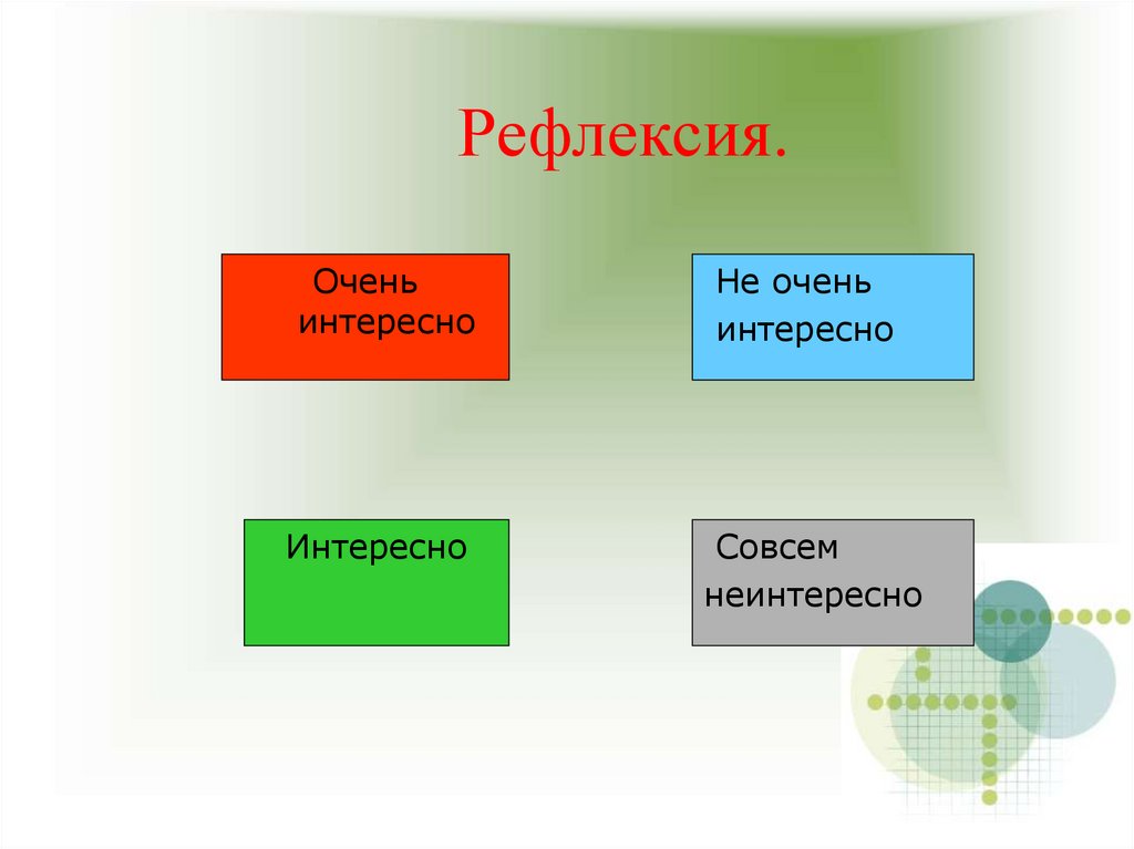 Рефлексия.
