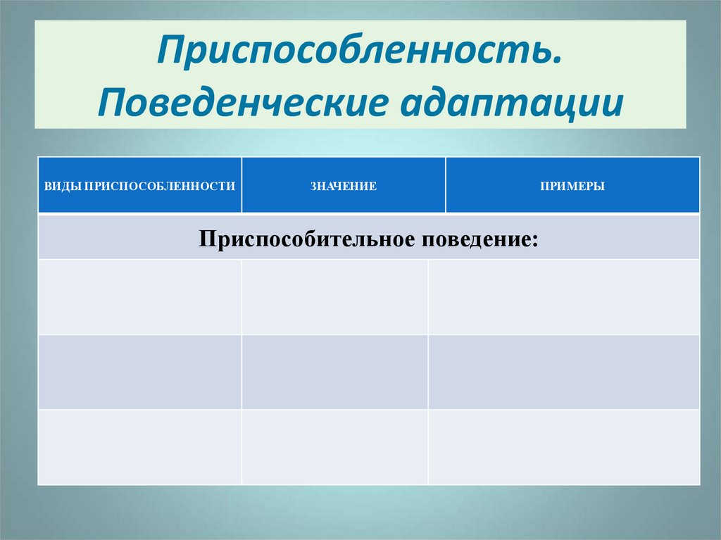 Приспособленность организмов к действию факторов среды презентация 9 класс