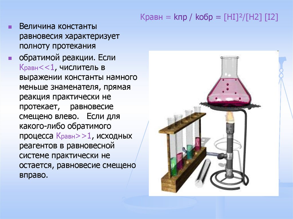 Обратимость химических реакций химическое равновесие 11 класс презентация