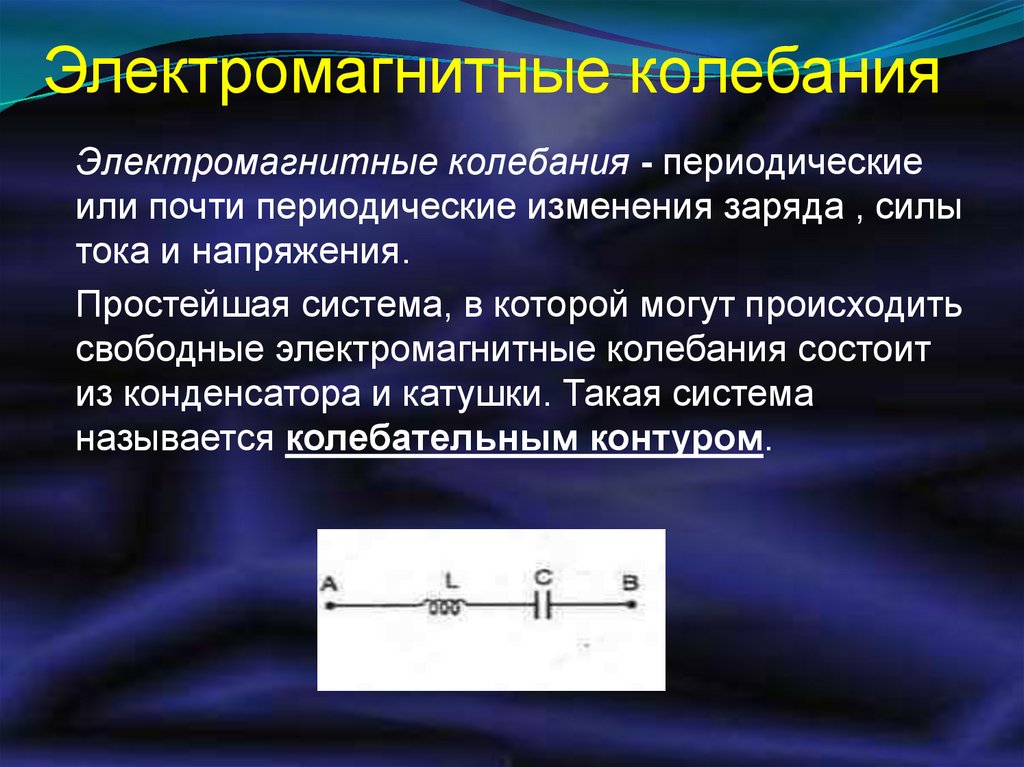 Свободные электромагнитные контуры. Механизм образования электромагнитных колебаний. Элеактромагнитные колеба. Электромпгнитныетколебания. Электромагнитные колебания определение.