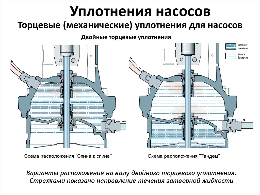 Уплотнения насосов. Виды уплотнений для насосов - презентация онлайн