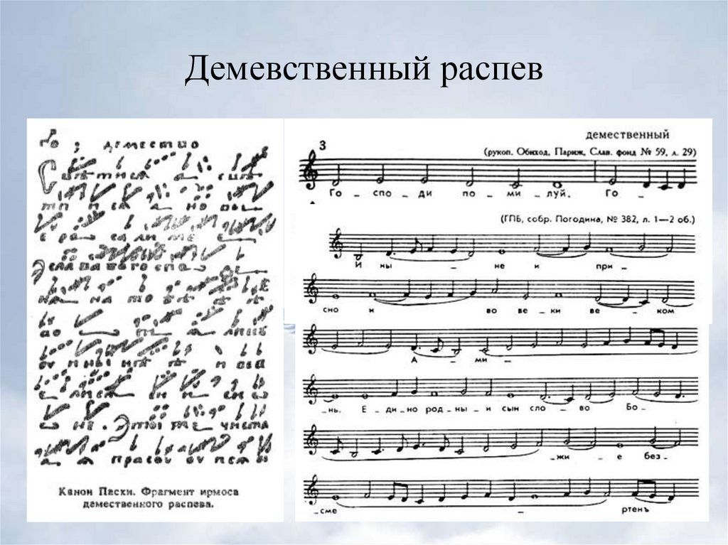 Обиход это. Знаменный распев Ноты. Пример знаменитого распева. Путевой распев. Демественный распев.