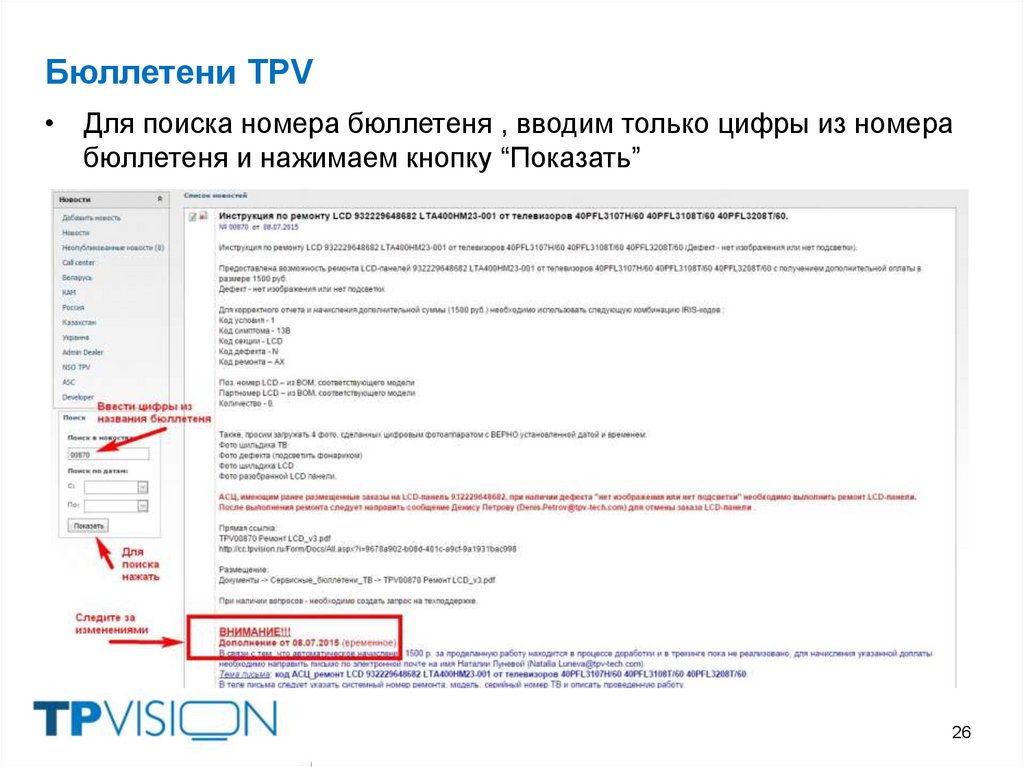 Бюллетени TPV