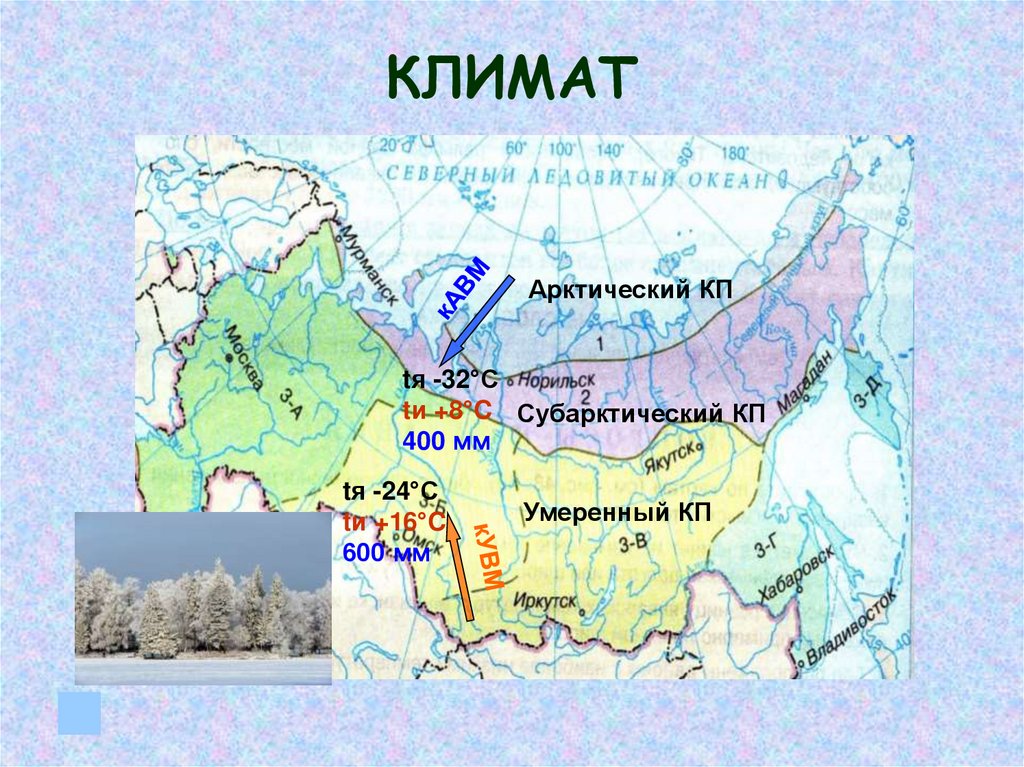 Климат восточной сибири карта