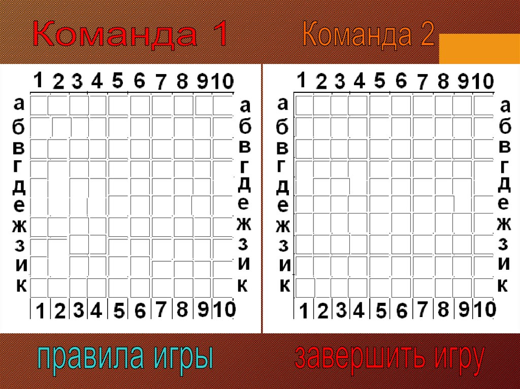 Морской бой презентация информатика