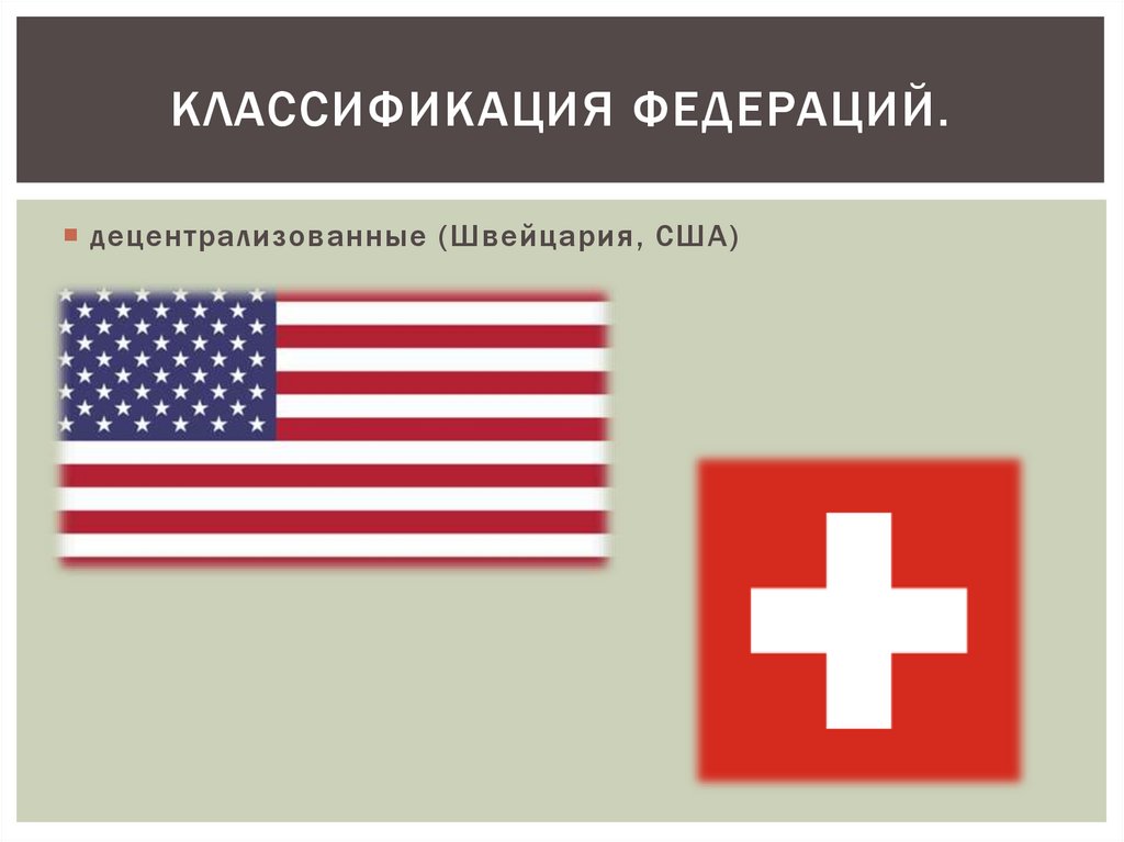 Классификация федераций.