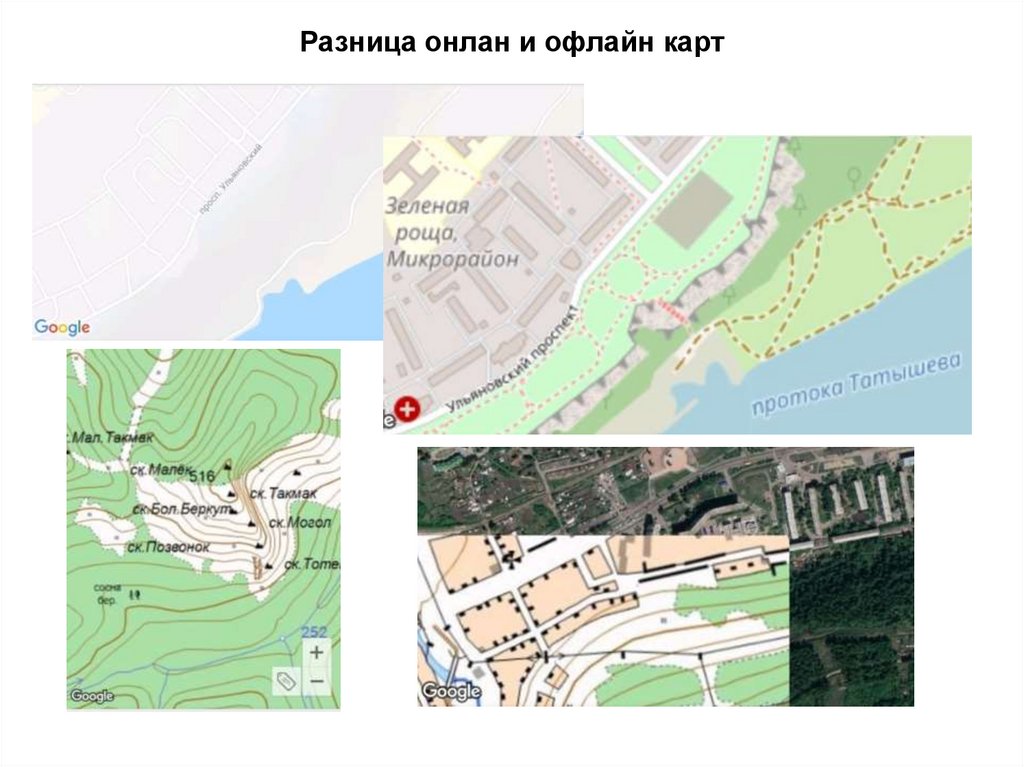 Разница онлан и офлайн карт