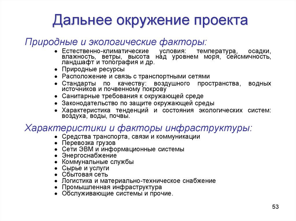 К какому виду окружения проекта относится термин команда