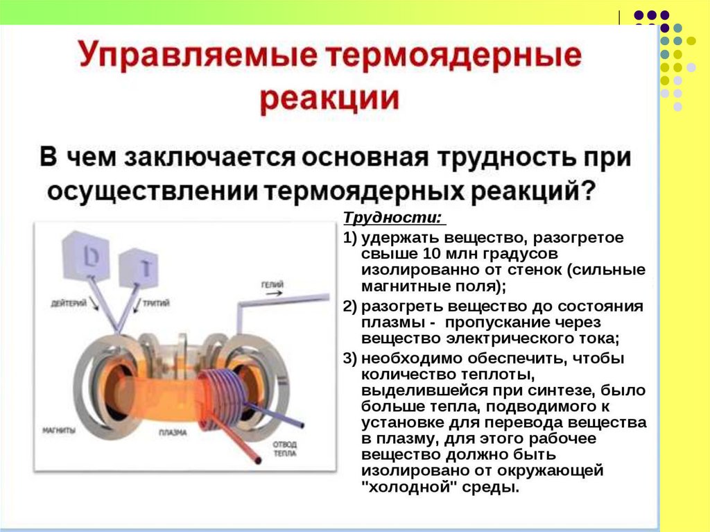 Для термоядерной реакции необходимо