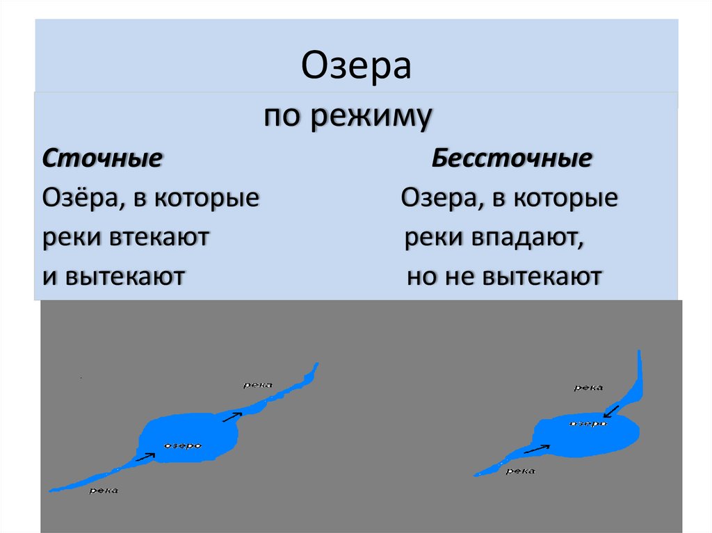 Рисунок схема река вытекает из озера и впадает