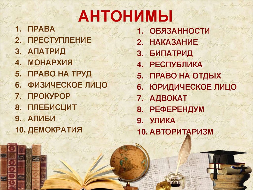 АНТОНИМЫ