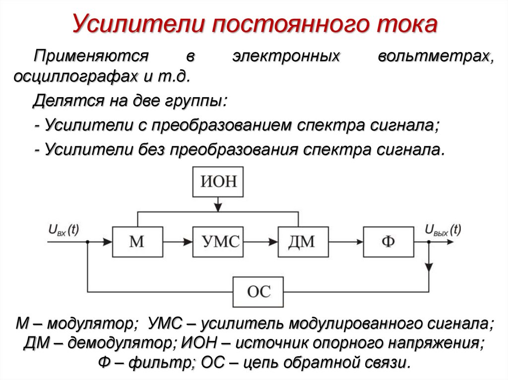 Структурная схема усилителя. Усилителя постоянного тока (УПТ. Схема усилителя постоянного тока прямого усиления. Усилитель постоянного тока с преобразованием сигнала. Схема усилителя напряжения постоянного тока.