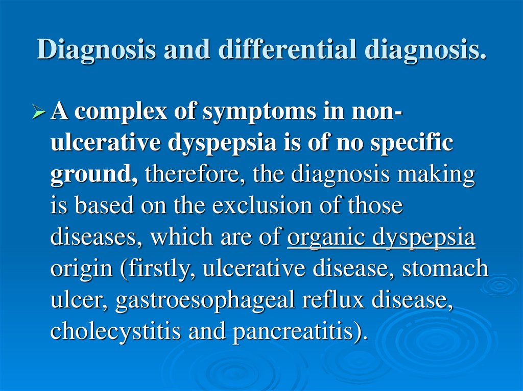 Diagnosis and differential diagnosis.