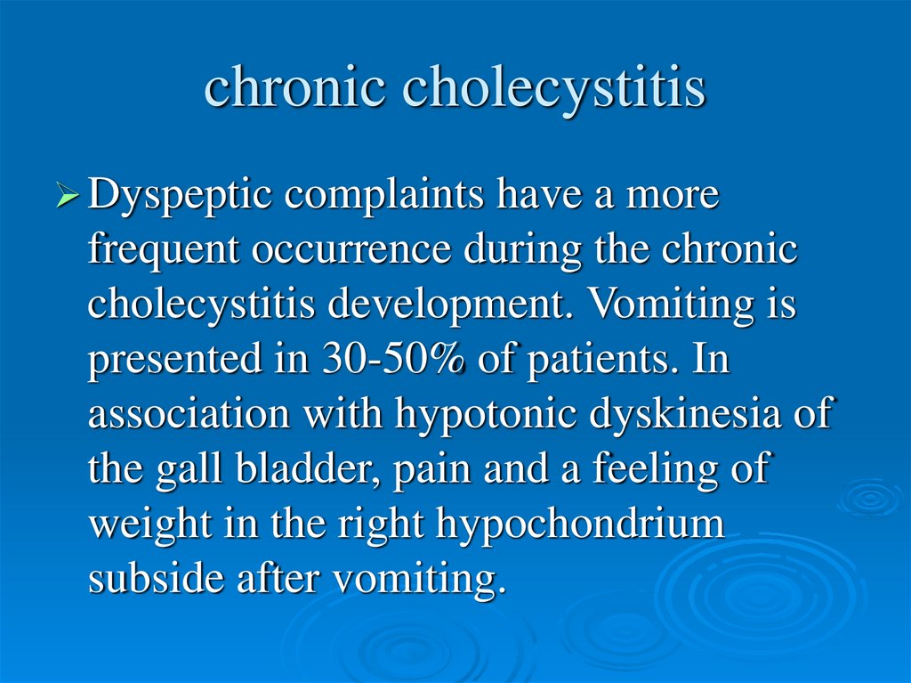 chronic cholecystitis