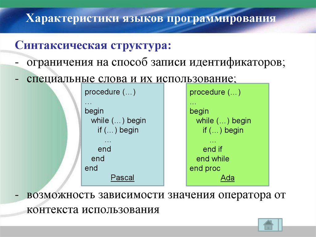 Параметр языка