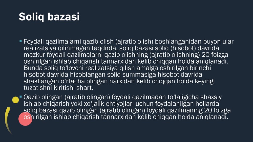 Soliq bazasi
