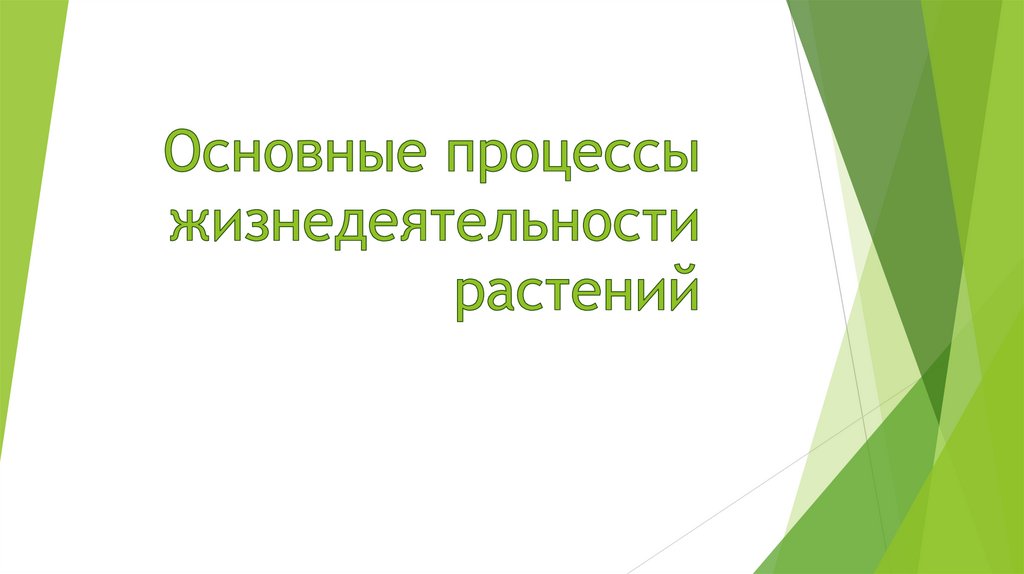 Основные процессы жизнедеятельности растений 6 класс презентация