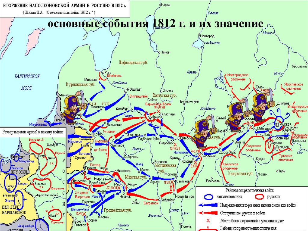 Карта походов русских войск