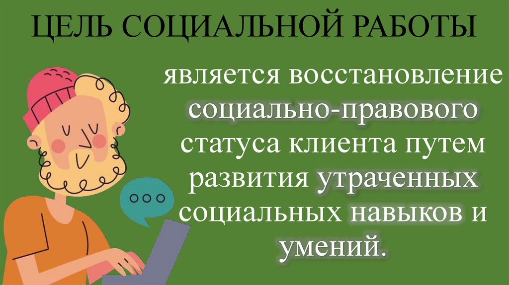 ЦЕЛЬ СОЦИАЛЬНОЙ РАБОТЫ