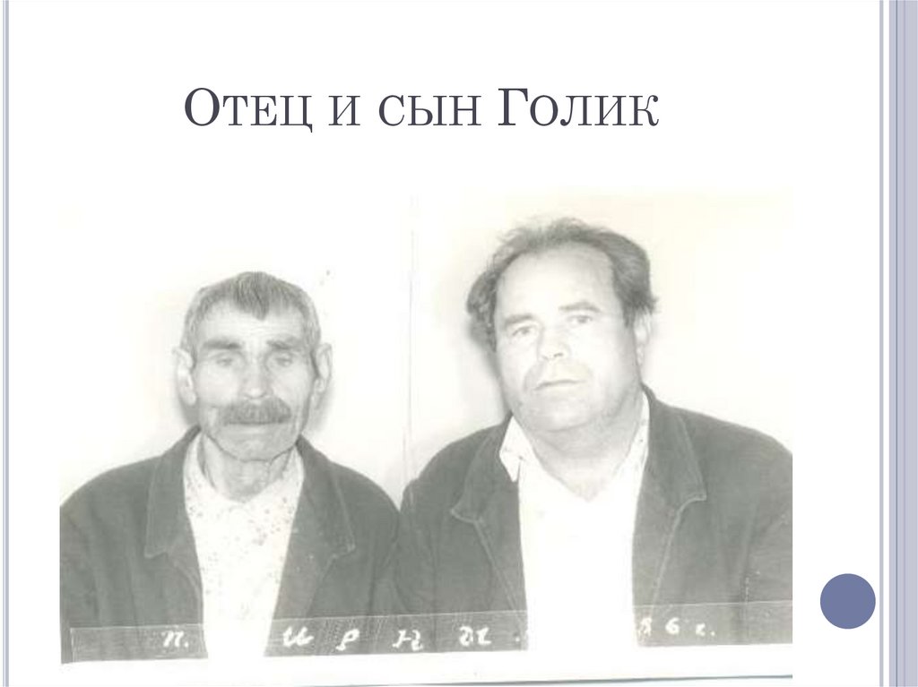 Отец и сын Голик