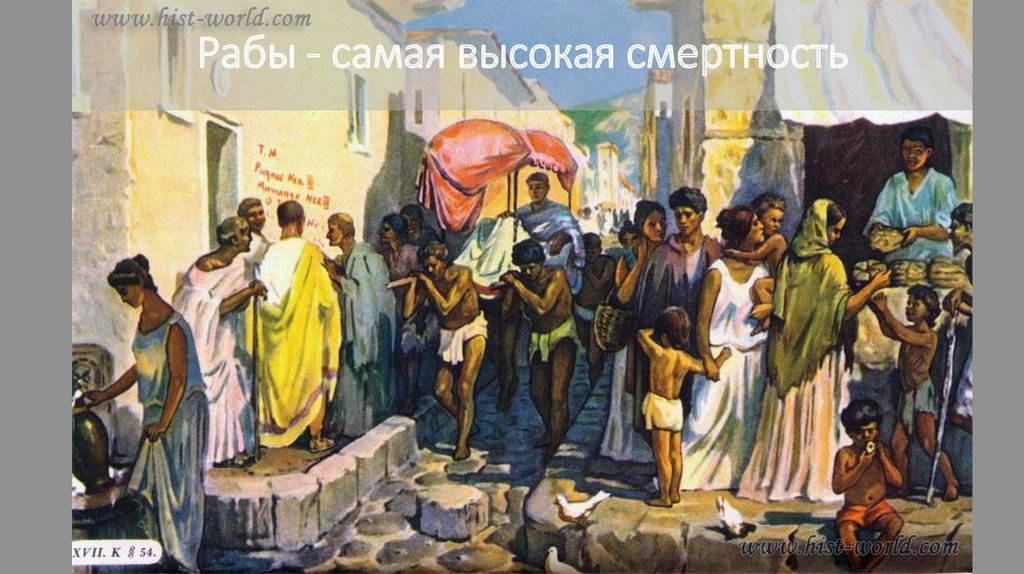 Рабы - самая высокая смертность