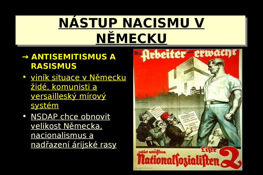 NÁSTUP NACISMU V NĚMECKU