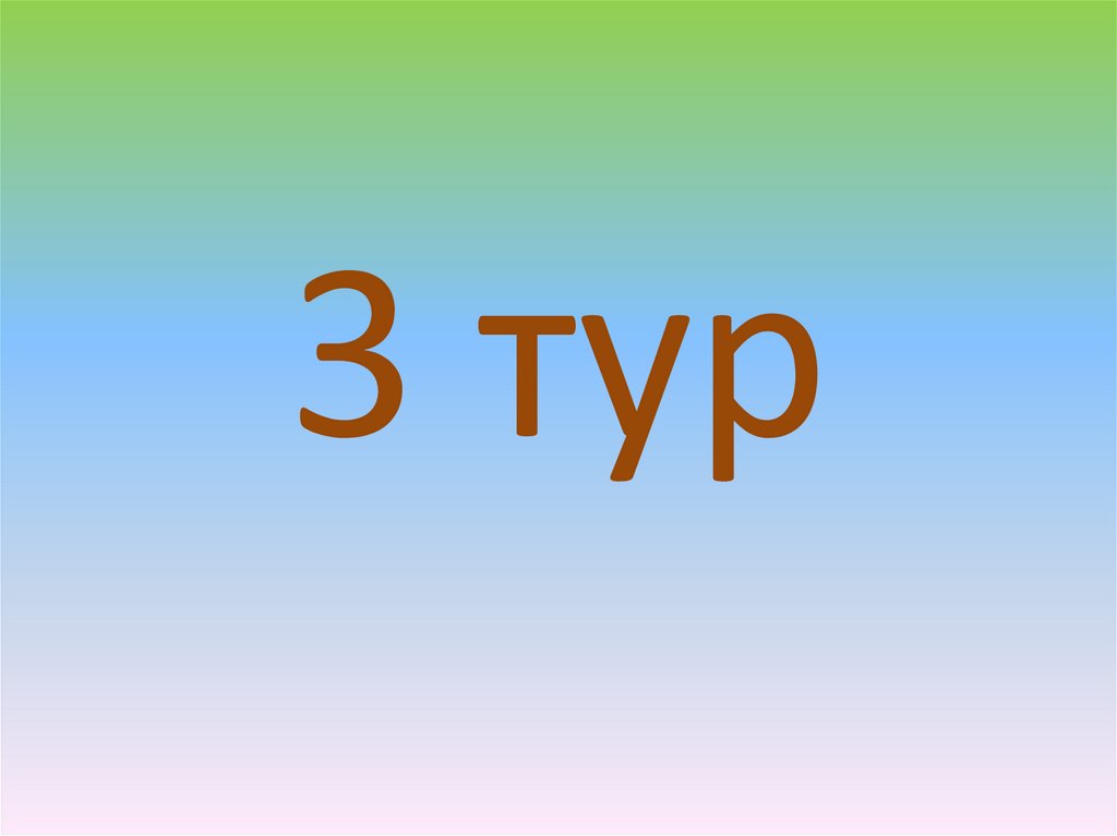 3 тур