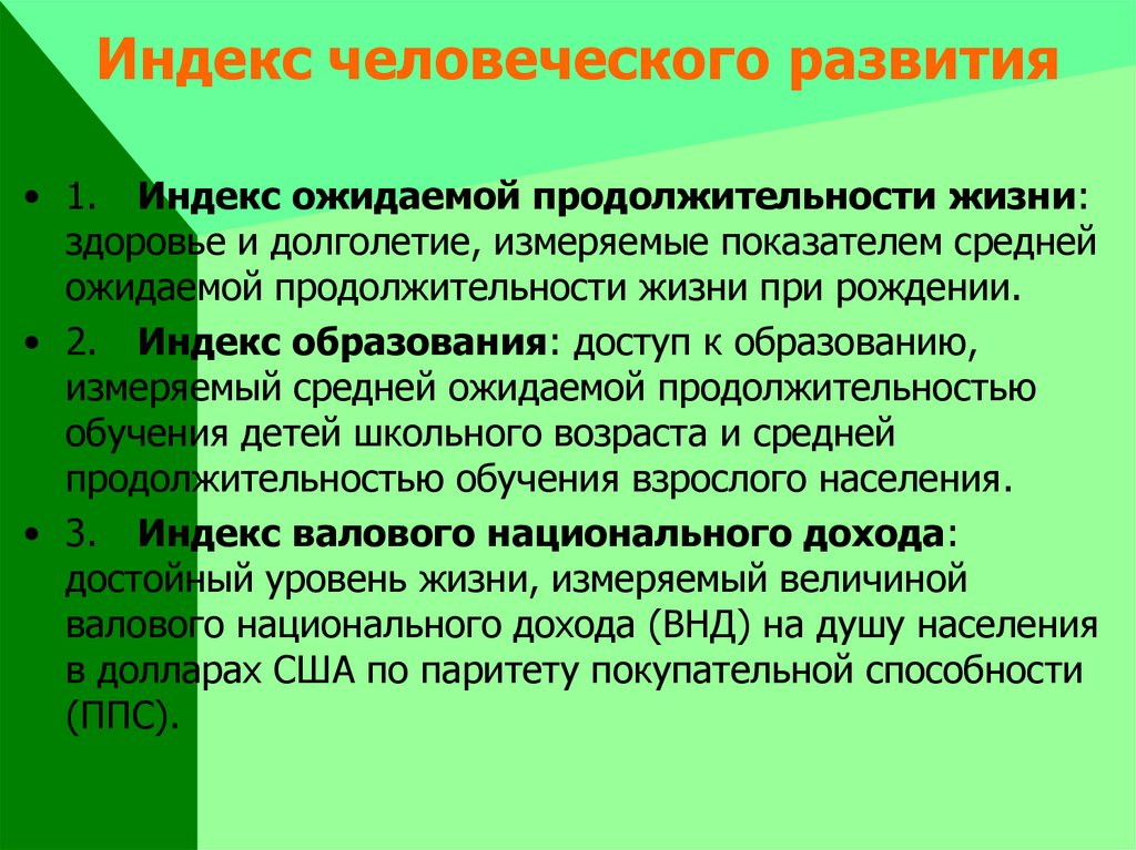 Индекс человеческого развития