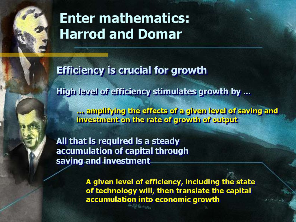Enter mathematics: Harrod and Domar