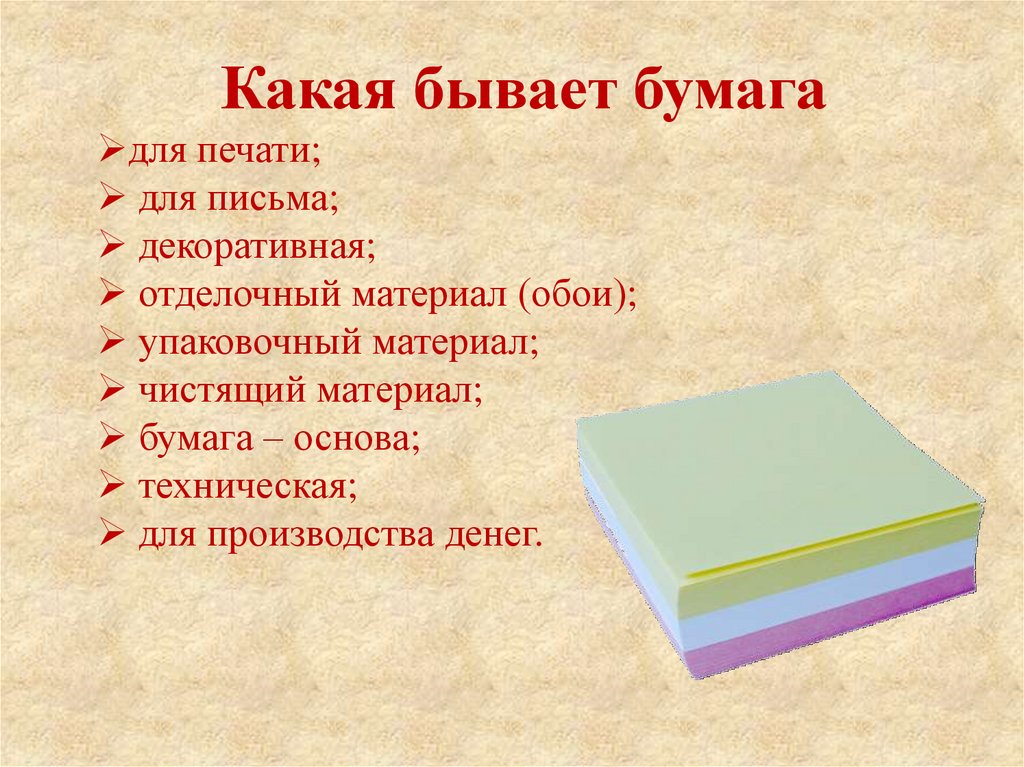 Все виды бумаги картинки с названиями