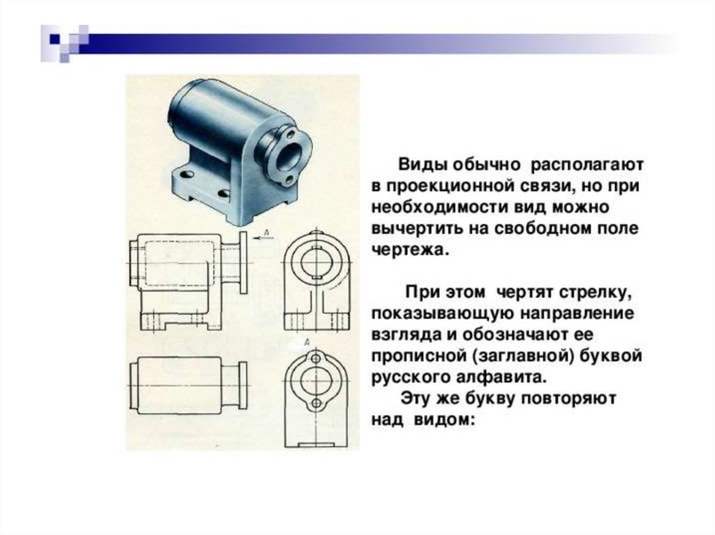 Изображение ограниченной части детали называется местным видом