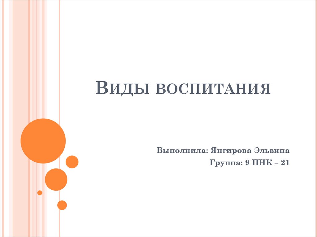 Разновидности воспитания презентация