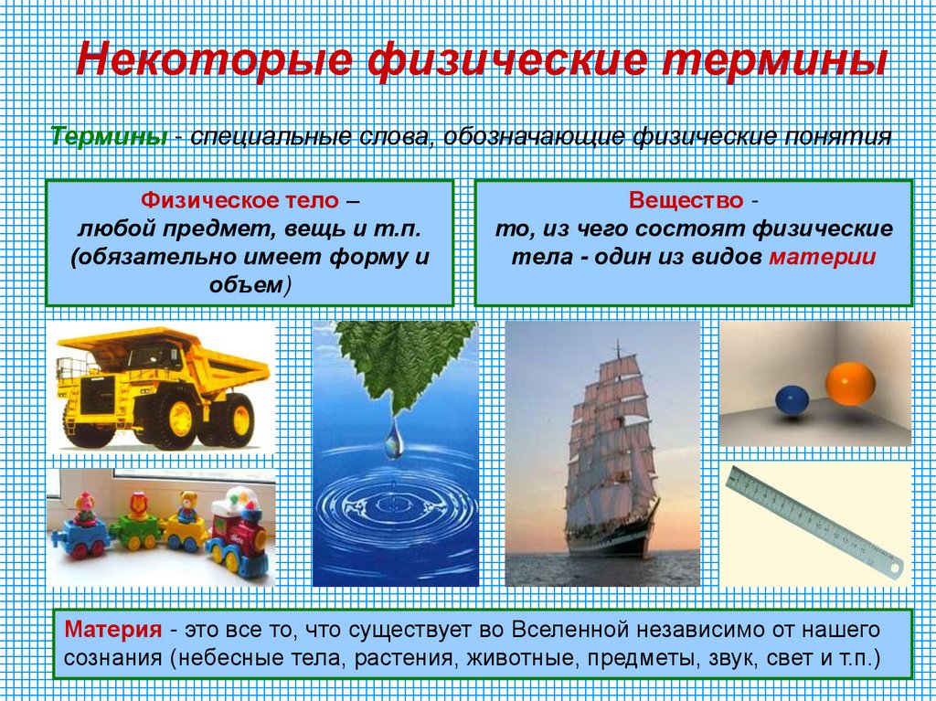 Некоторые физические термины