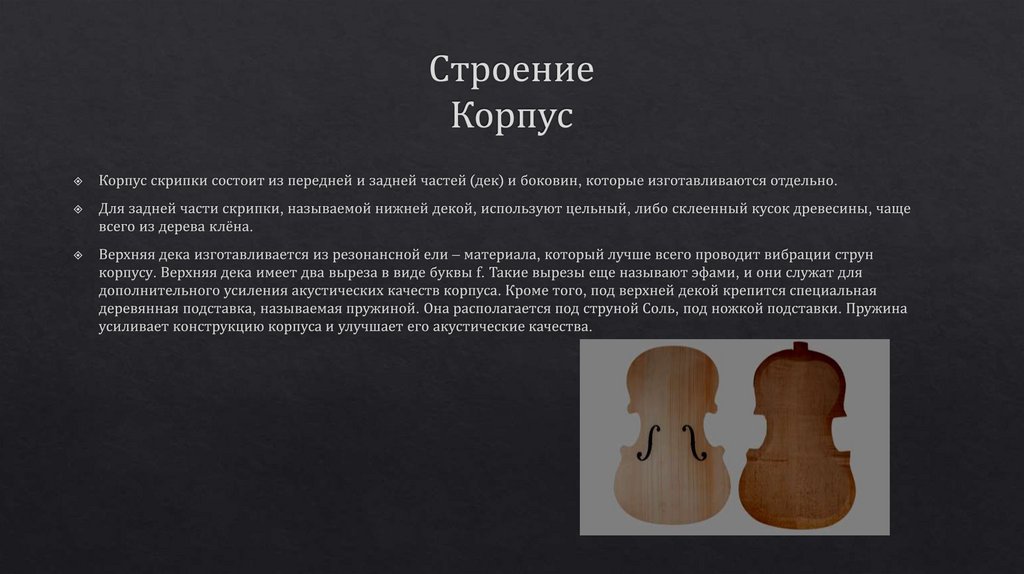 Строение Корпус