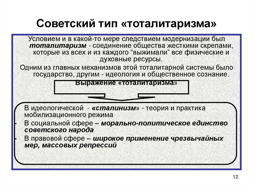 Советский тип «тоталитаризма»