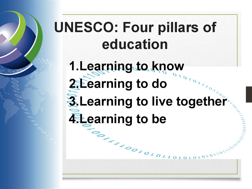 UNESCO: Four pillars of education