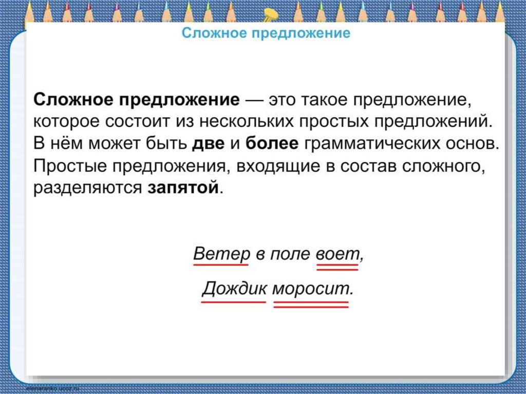 3 класс презентация сложное предложение