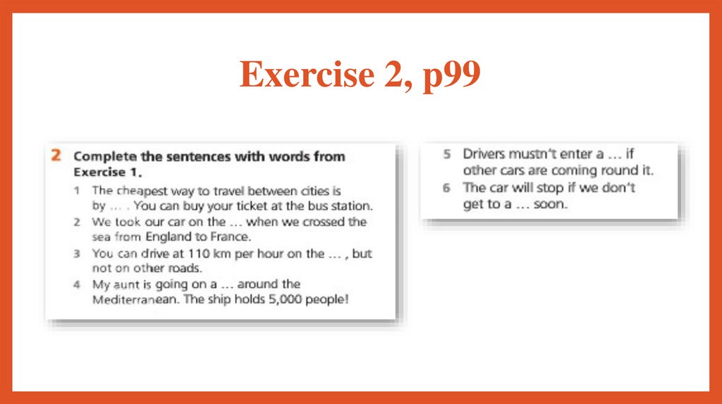 Exercise 2, p99