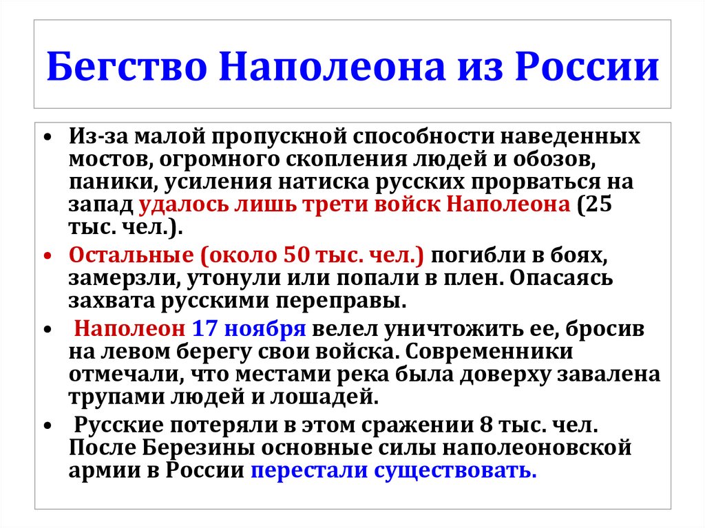 Бегство Наполеона из России