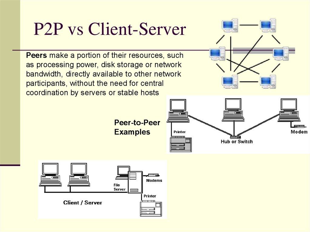 P2P vs Client-Server