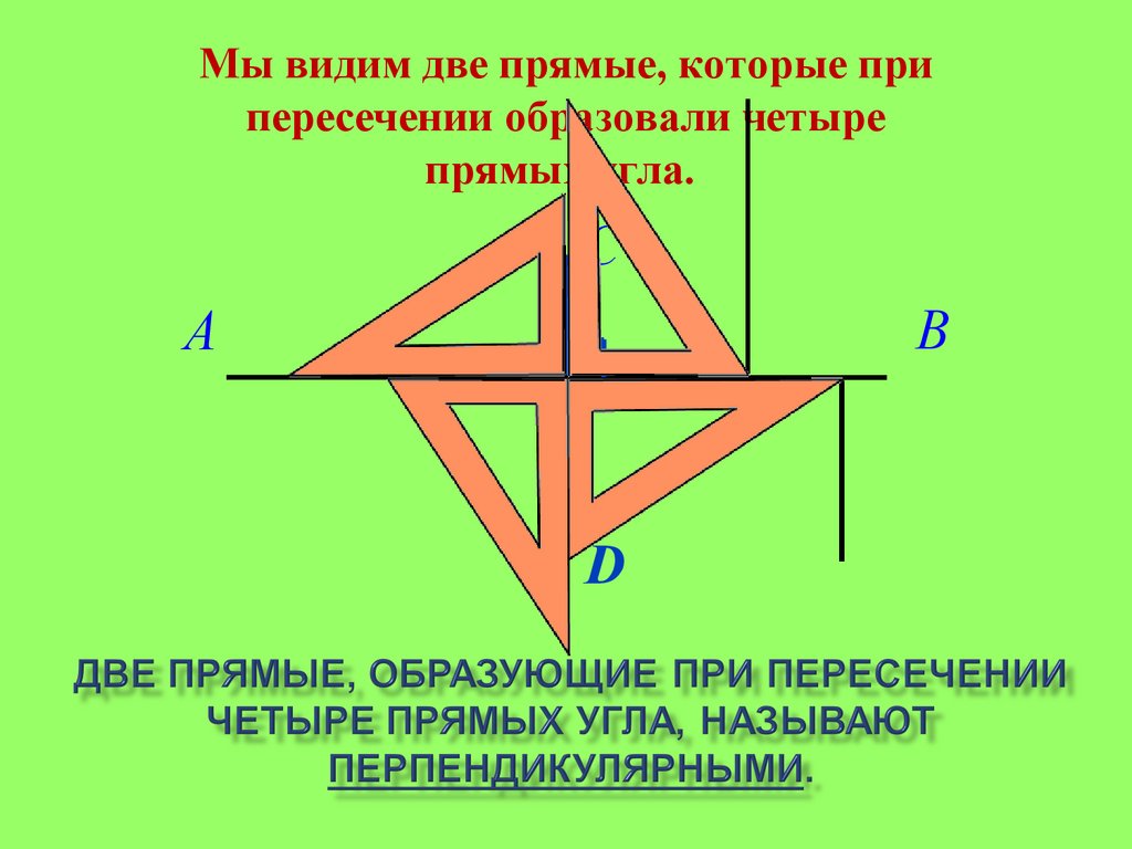 Две прямые при пересечении которых