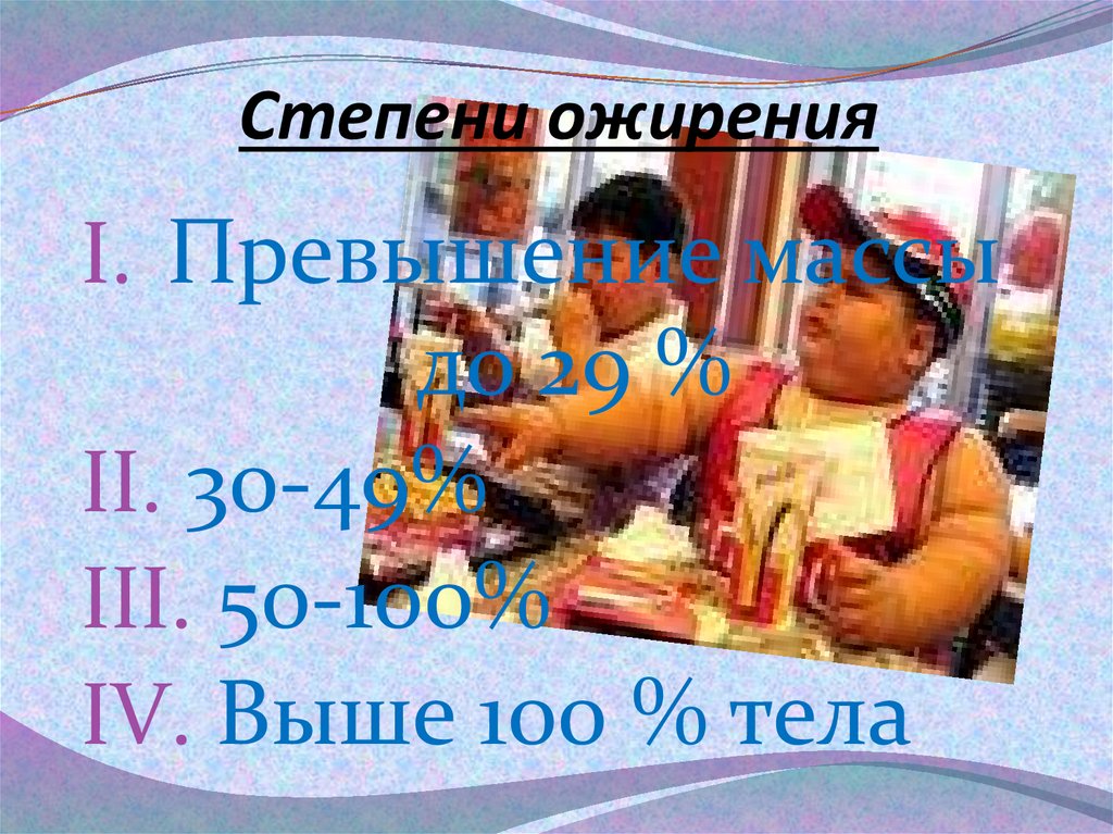 Степени ожирения