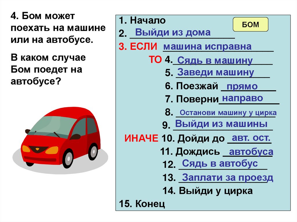 Построчная запись алгоритма